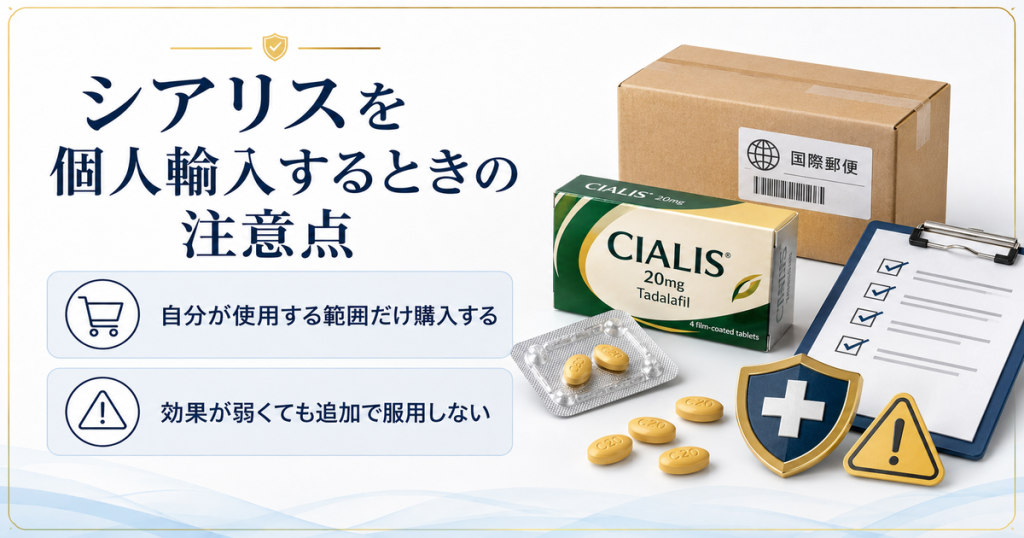 シアリスを個人輸入するときの注意点