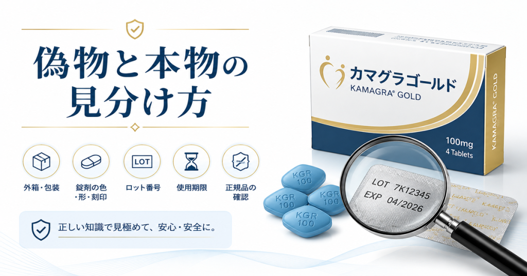 カマグラゴールドの偽物と本物の見分け方