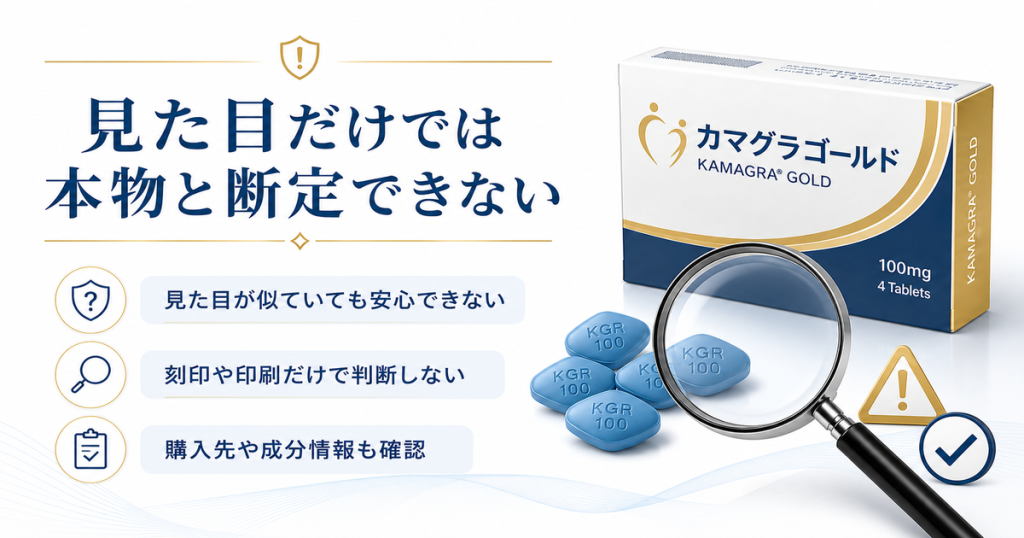 見た目だけでは本物と断定できない