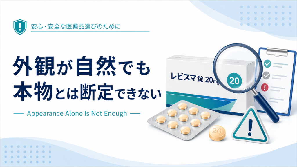 外観が自然でも本物とは断定できない