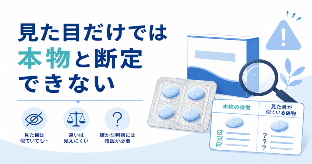 見た目だけでは本物と断定できない