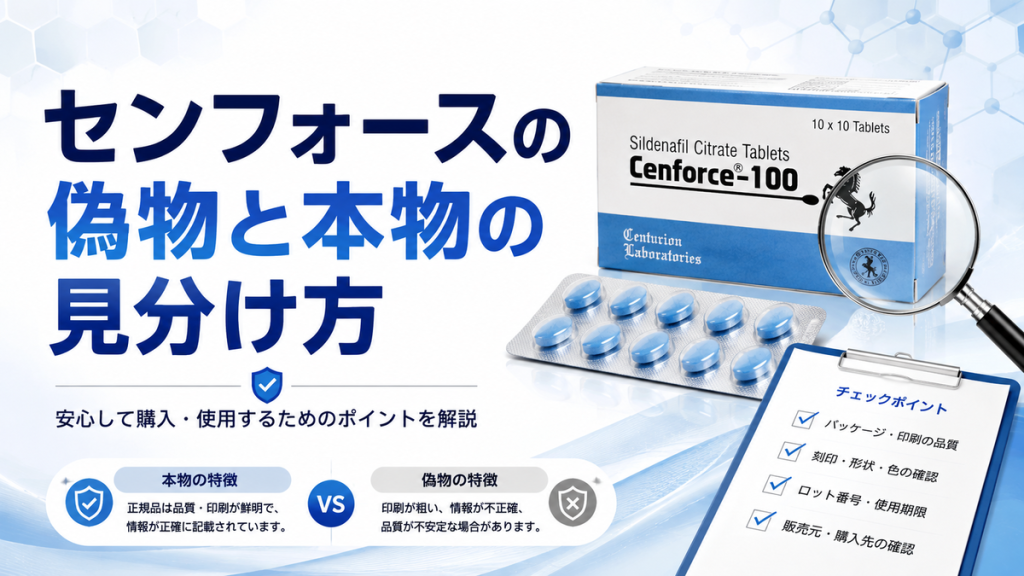 センフォースの偽物と本物の見分け方