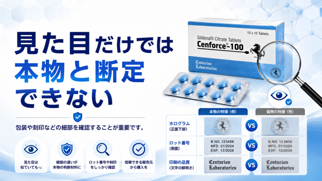 見た目だけでは本物と断定できない