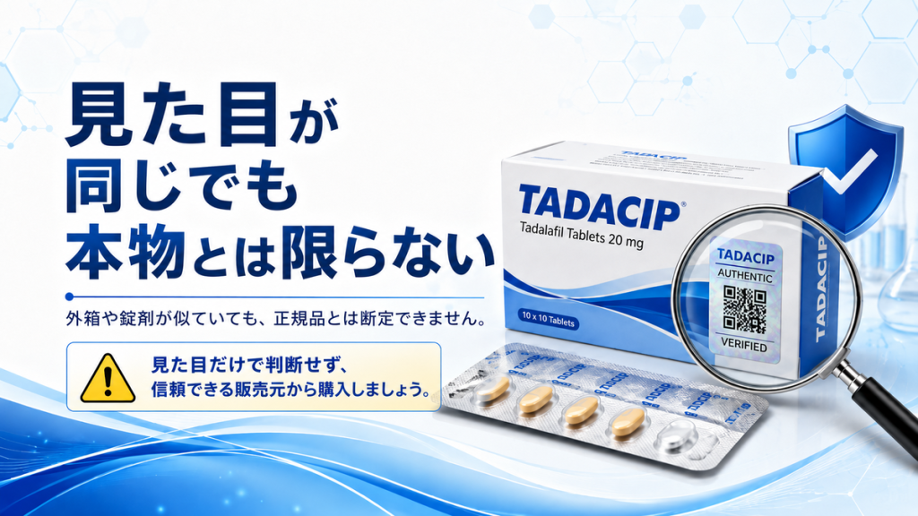 見た目が同じでも本物とは限らない