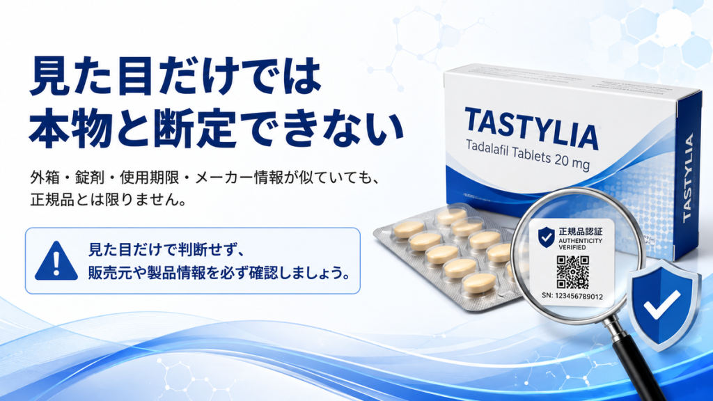 見た目だけでは本物と断定できない